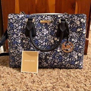 Michael Kors Navy Camille large satchel purse